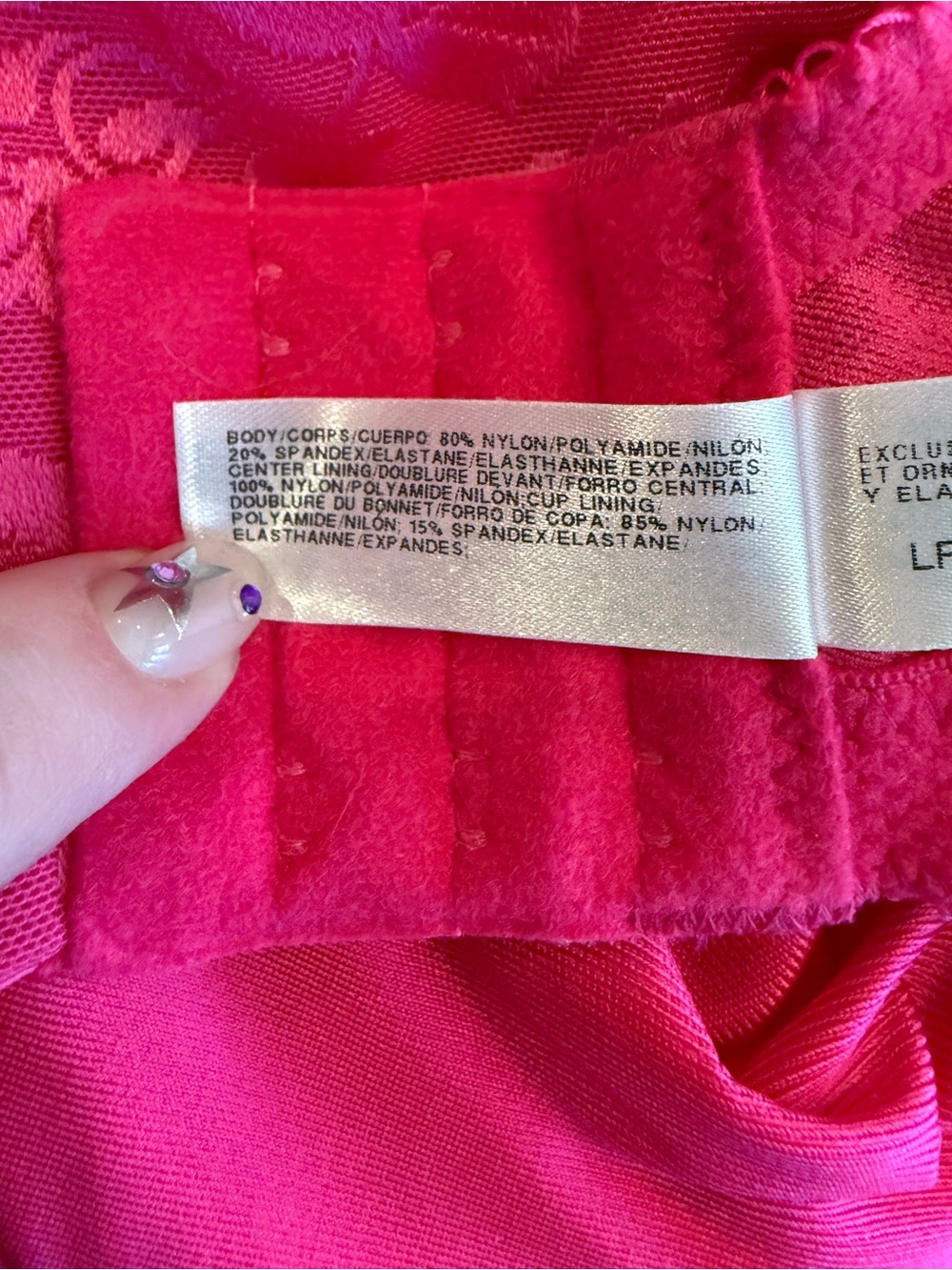 Wacoal Pink Floral Jacquard Underwire Bra Size 40DD NWT - Picture 10 of 12